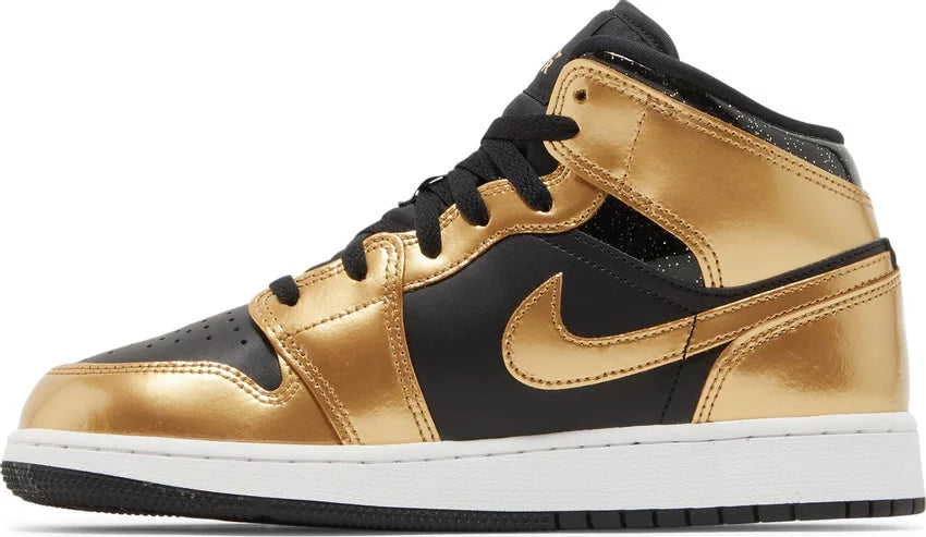 GS Jordan 1 Mid SE Metallic Gold Black