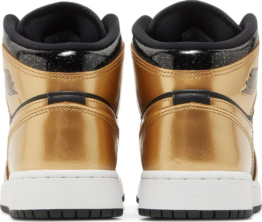 GS Jordan 1 Mid SE Metallic Gold Black