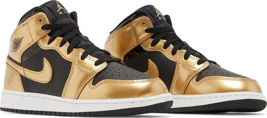 GS Jordan 1 Mid SE Metallic Gold Black