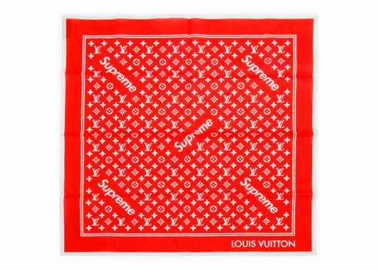 Supreme x Louis Vuitton Monogram Bandana Red