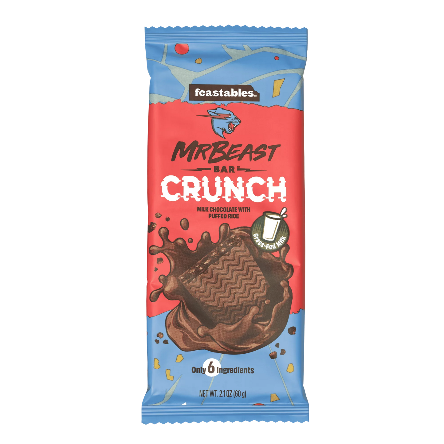 Feastables Mr Beast Milk Chocolate With Puffed Rice Bar, 60g