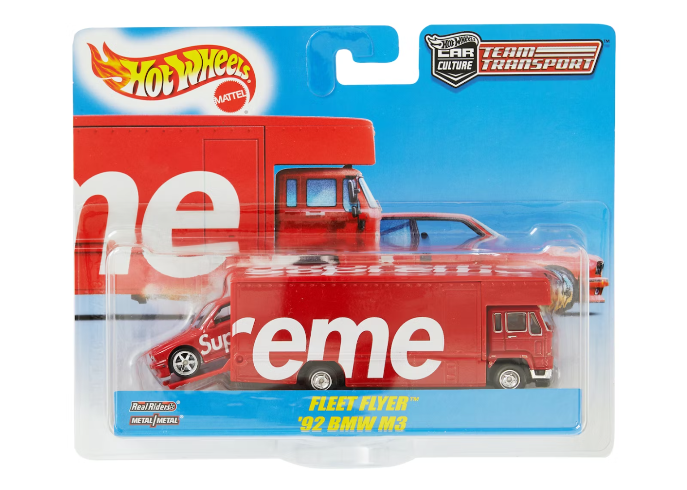 Supreme Hot Wheels Fleet Flyer + 1992 BMW M3 Red