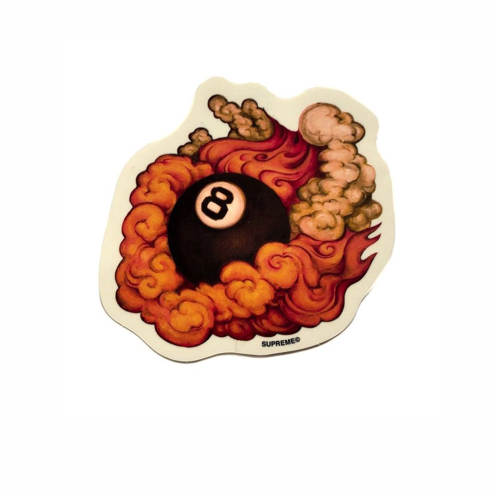 Supreme Martin Wong 8 Ball Sticker FW19