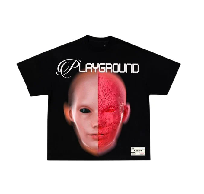 PLAY GROUND 2 Faced Black T-Shirt