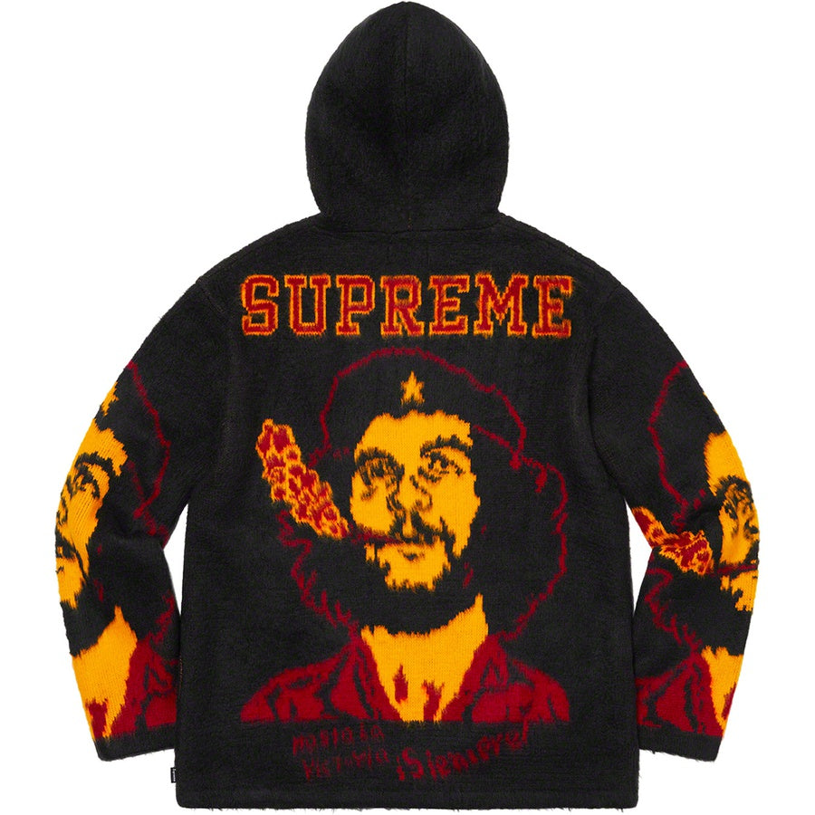 Supreme Che Hooded Zip Up Sweater Black