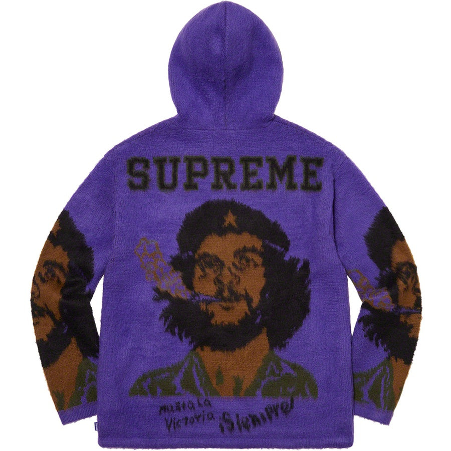 Supreme Che Hooded Zip Up Sweater Purple