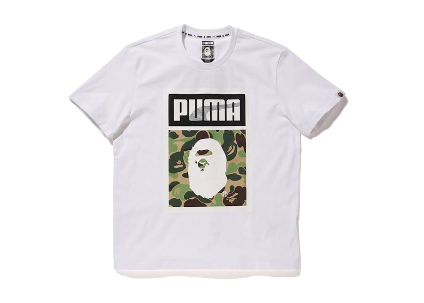 BAPE X Puma ABC Camo Logo Tee White