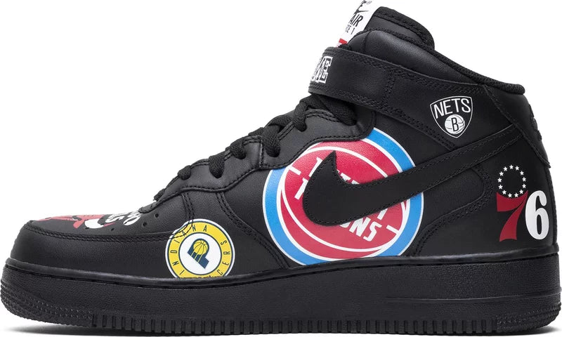 Nike Air Force 1 Mid Supreme NBA Black