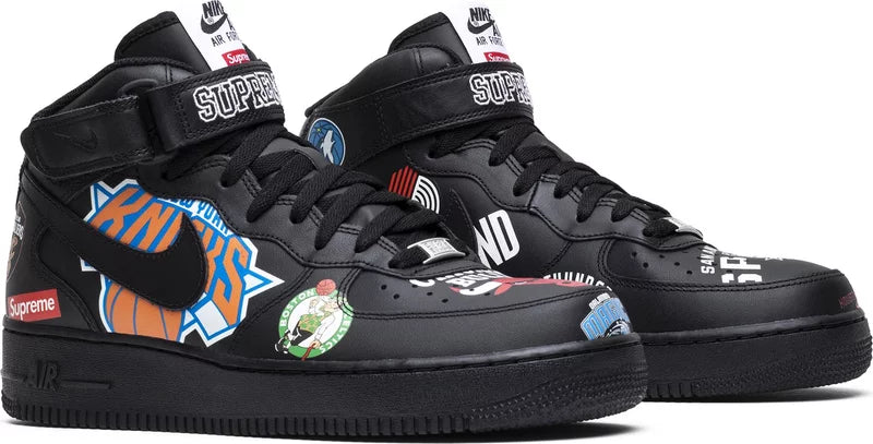 Nike Air Force 1 Mid Supreme NBA Black