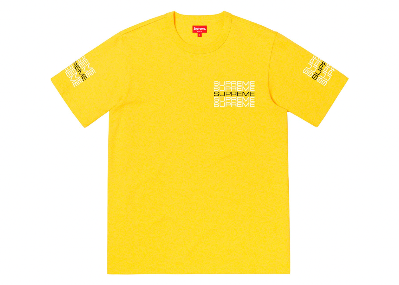 Supreme Stack Logo Tee Yellow