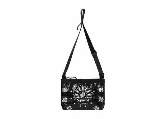 Supreme Bandana Tarp Side Bag Black