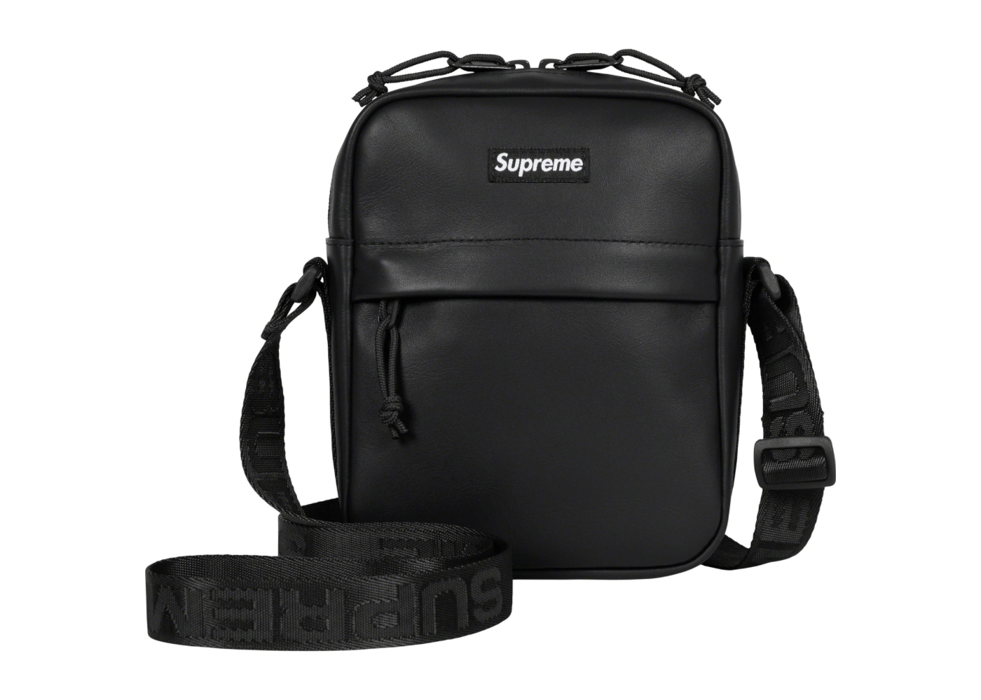 Supreme Leather Shoulder Bag Black