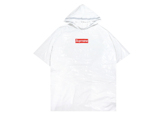 Supreme Ballpark Rain Poncho SS20 White/Red