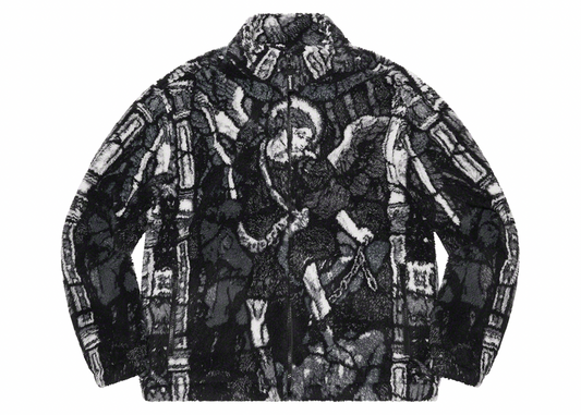 Supreme Saint Michael Fleece Jacket Black