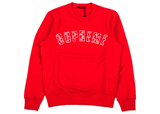 Supreme x Louis Vuitton Arc Logo Crewneck Red