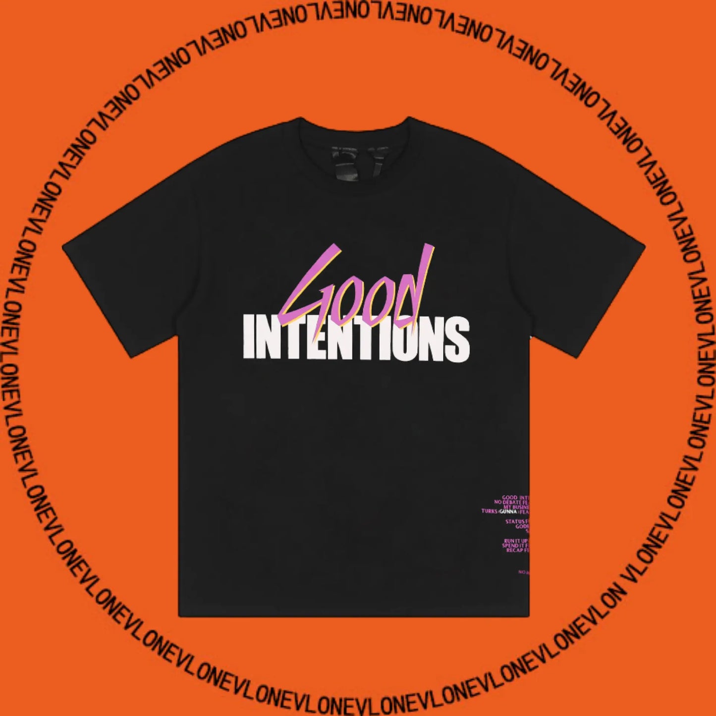 Vlone Nav X Doves Good Intentions Tee Black