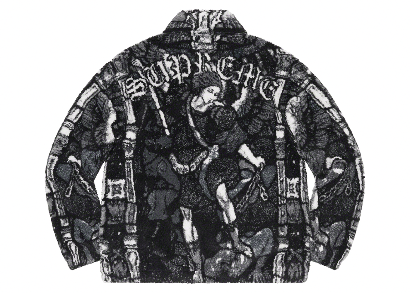 Supreme Saint Michael Fleece Jacket Black