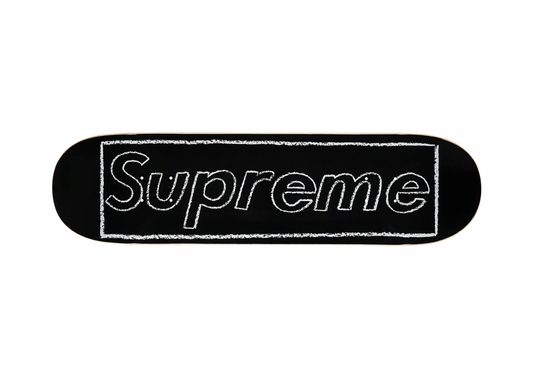 Supreme KAWS Chalk Logo Skateboard Deck Black