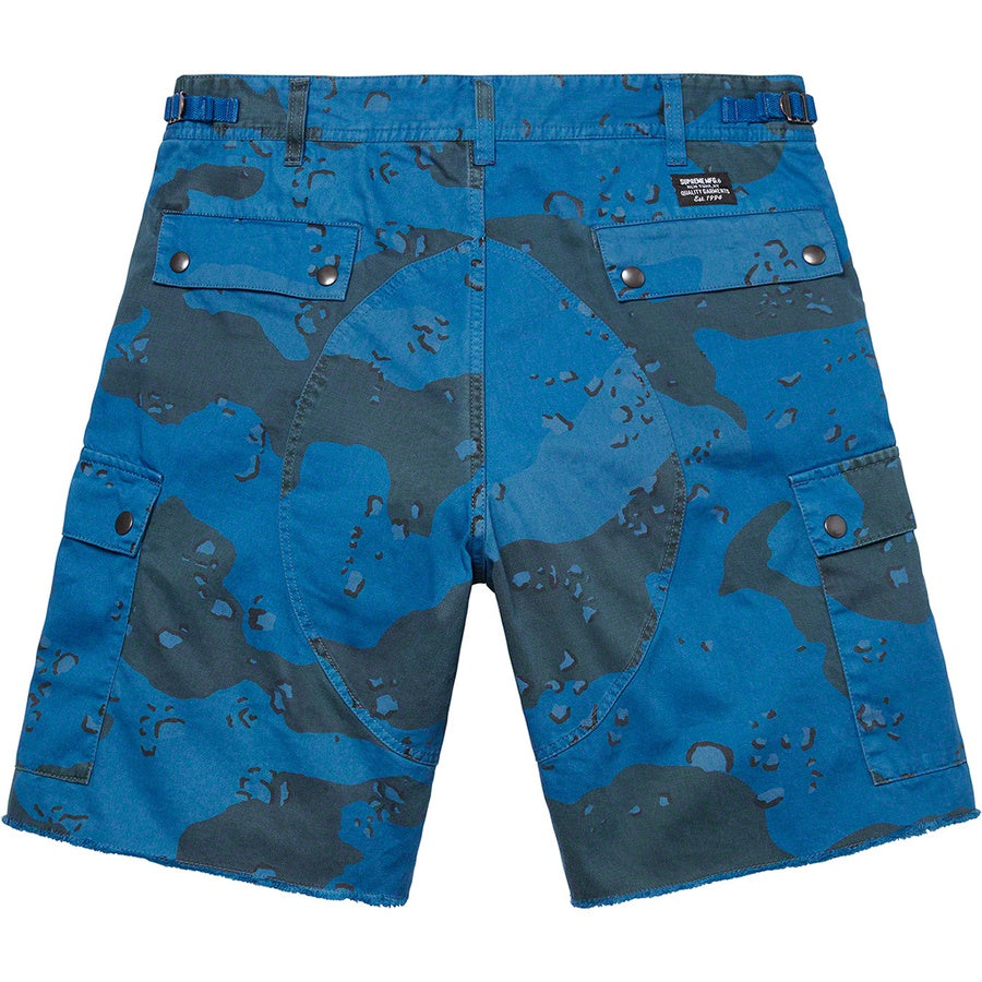 Supreme Overdyed Camo Cargo Short Blue #