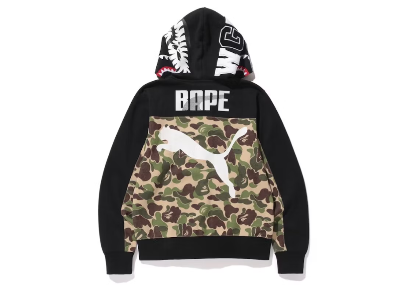 BAPE X Puma ABC Camo Shark Hoodie Black/Green