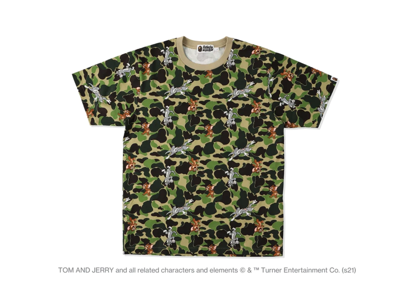 BAPE x Tom and Jerry Camo Tee Green