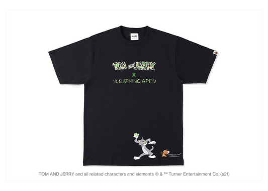 BAPE x Tom and Jerry Tee Black