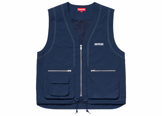 Supreme Nylon Cargo Vest Dark Blue