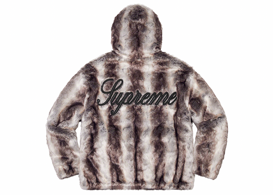 Supreme Faux Fur Reversible Hooded Jacket Black