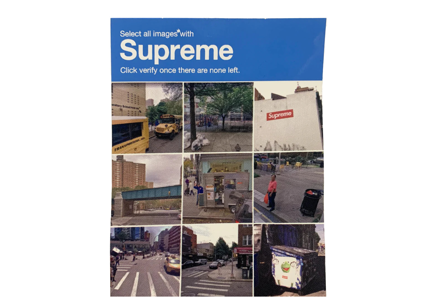 Supreme Verify Sticker FW20