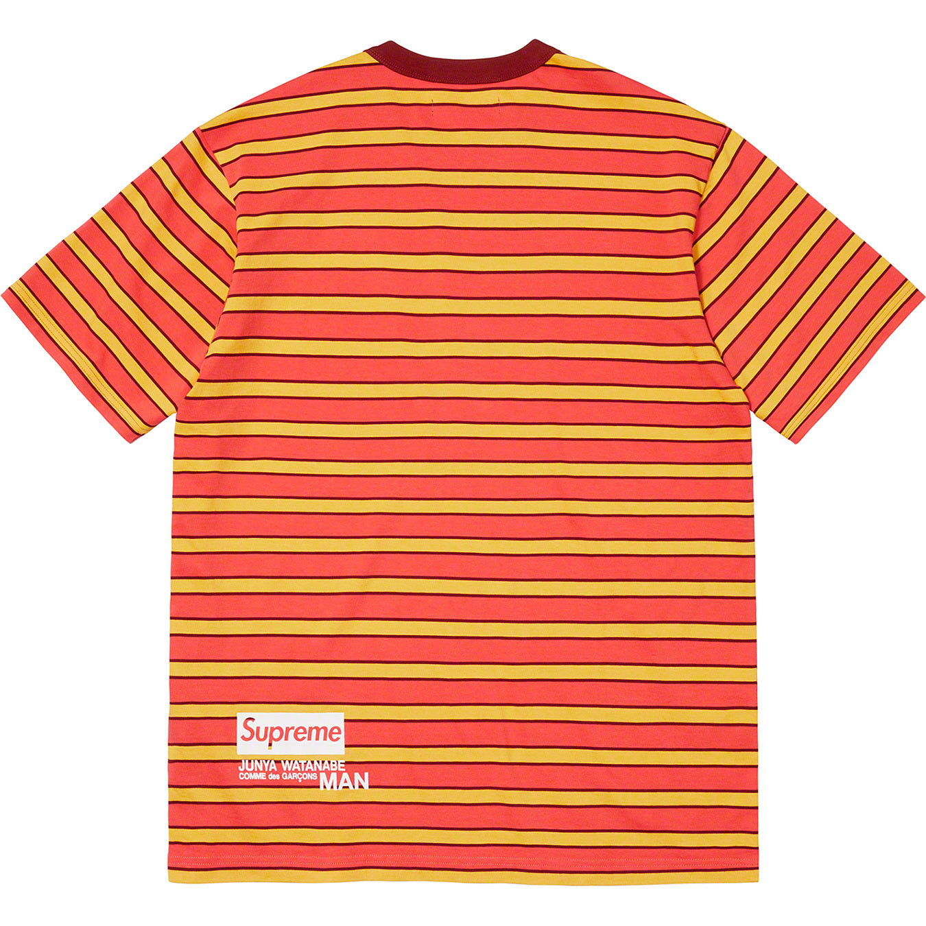 Supreme JUNYA WATANABE CDG MAN Stripe S/S Top Dark Red