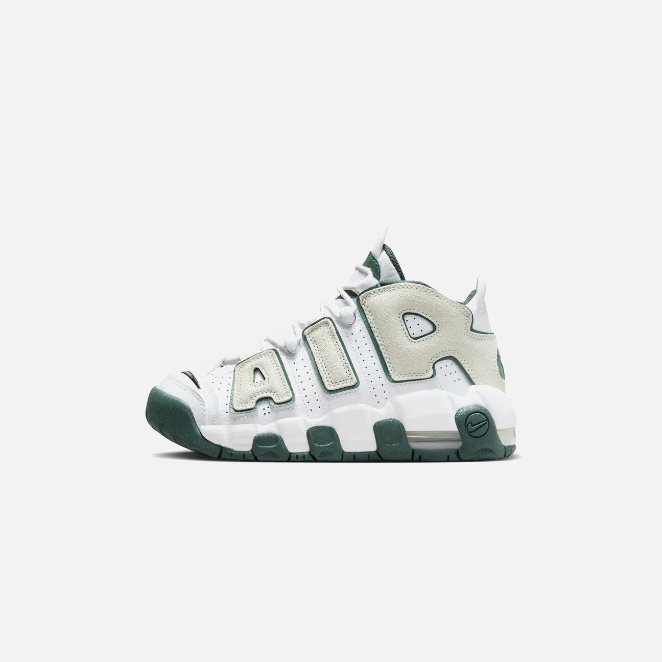 NIKE AIR MORE UPTEMPO KI WHITE/SEA GLASS-VINTAGE GREEN