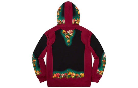 Supreme x Jean Paul Gaultier SS19 Floral Print Red Hoodie