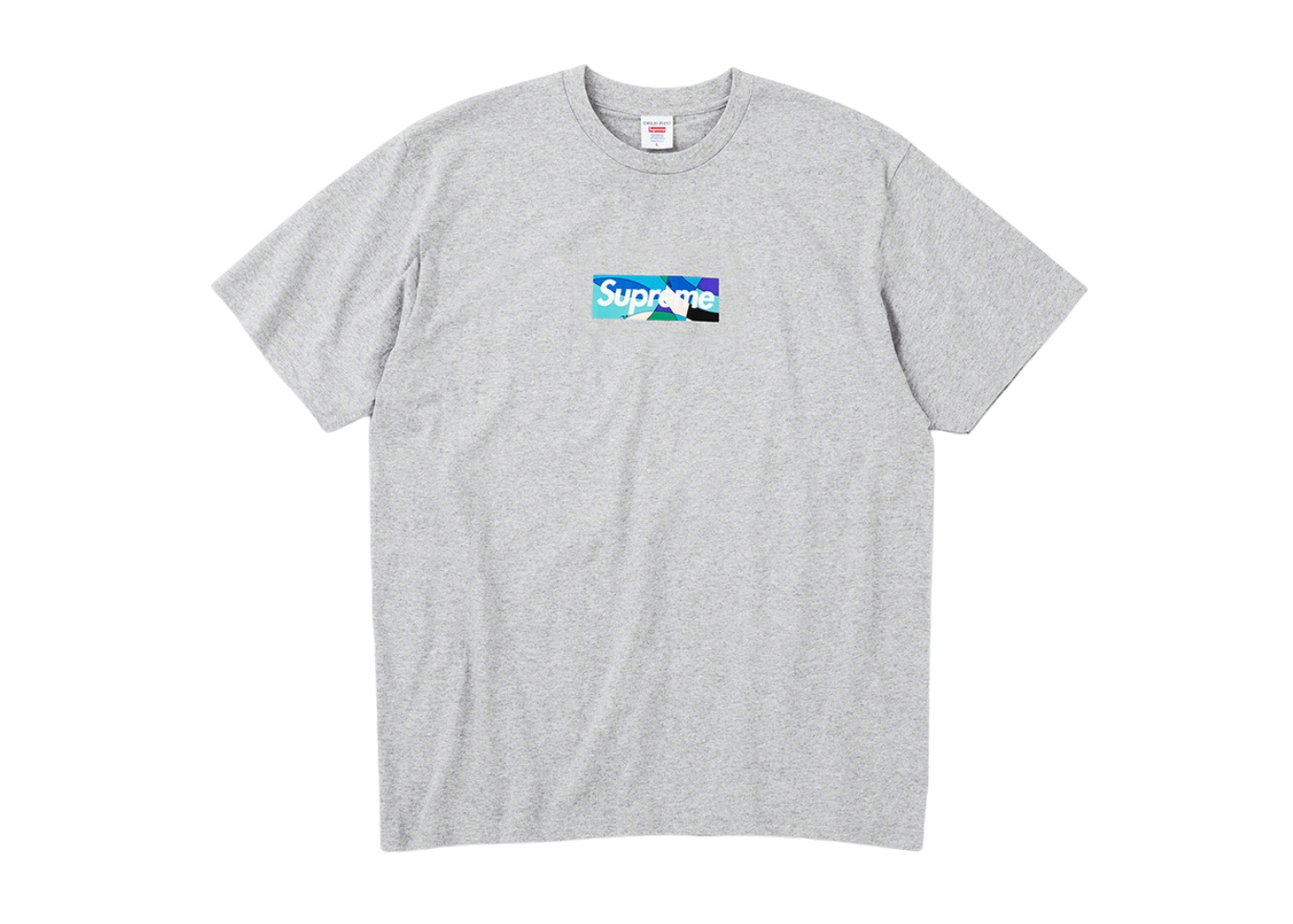 Supreme Emilio Pucci Box Logo Tee Heather Grey/Blue