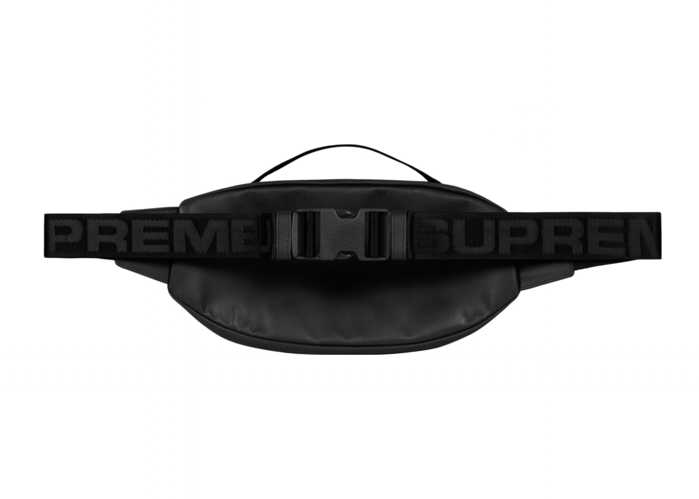 Supreme Leather Waist Bag Black