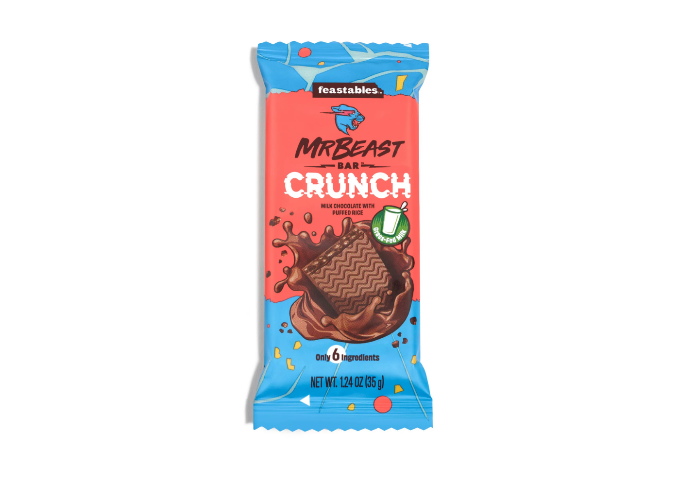 Feastables Mr Beast Bar Milk Chocolate With Puffed Rice, 35g