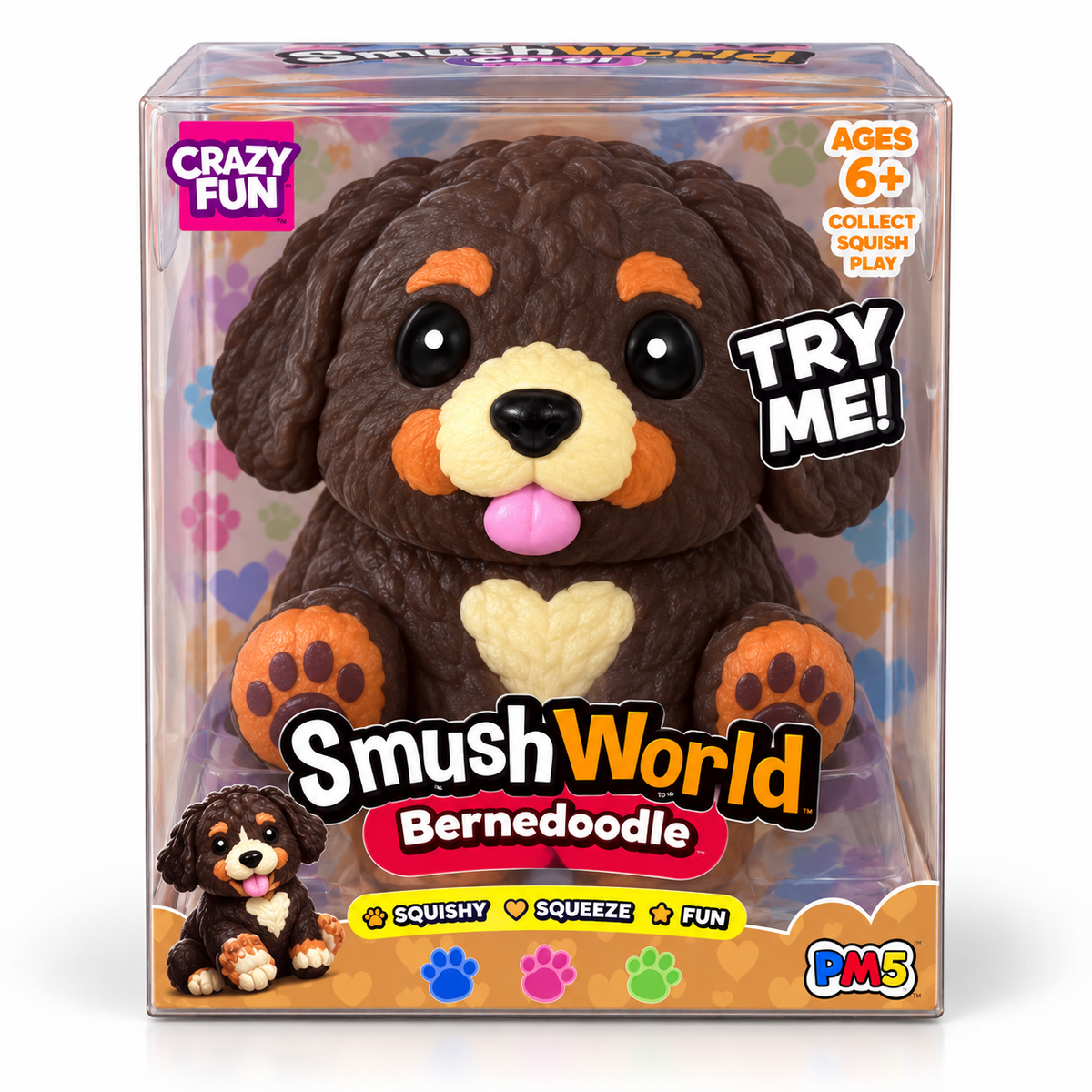 Crazy Fun RMS Smush World Jumbo Bernadoodle Squishy