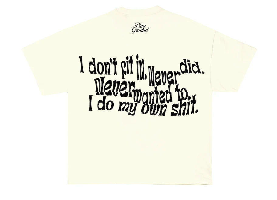 PLAY GROUND Screw Face White T-Shirt