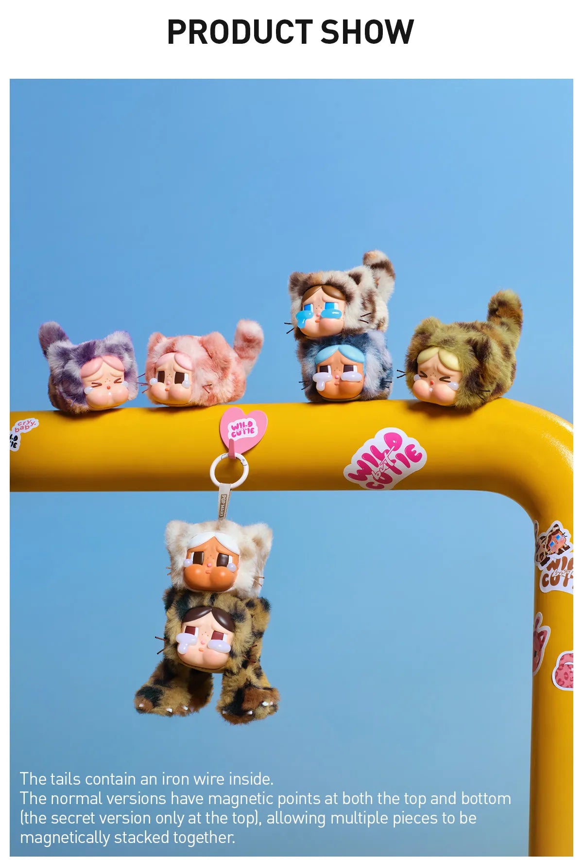 Popmart Crybaby Wild but Cutie Series Vinyl-Plush Pendant