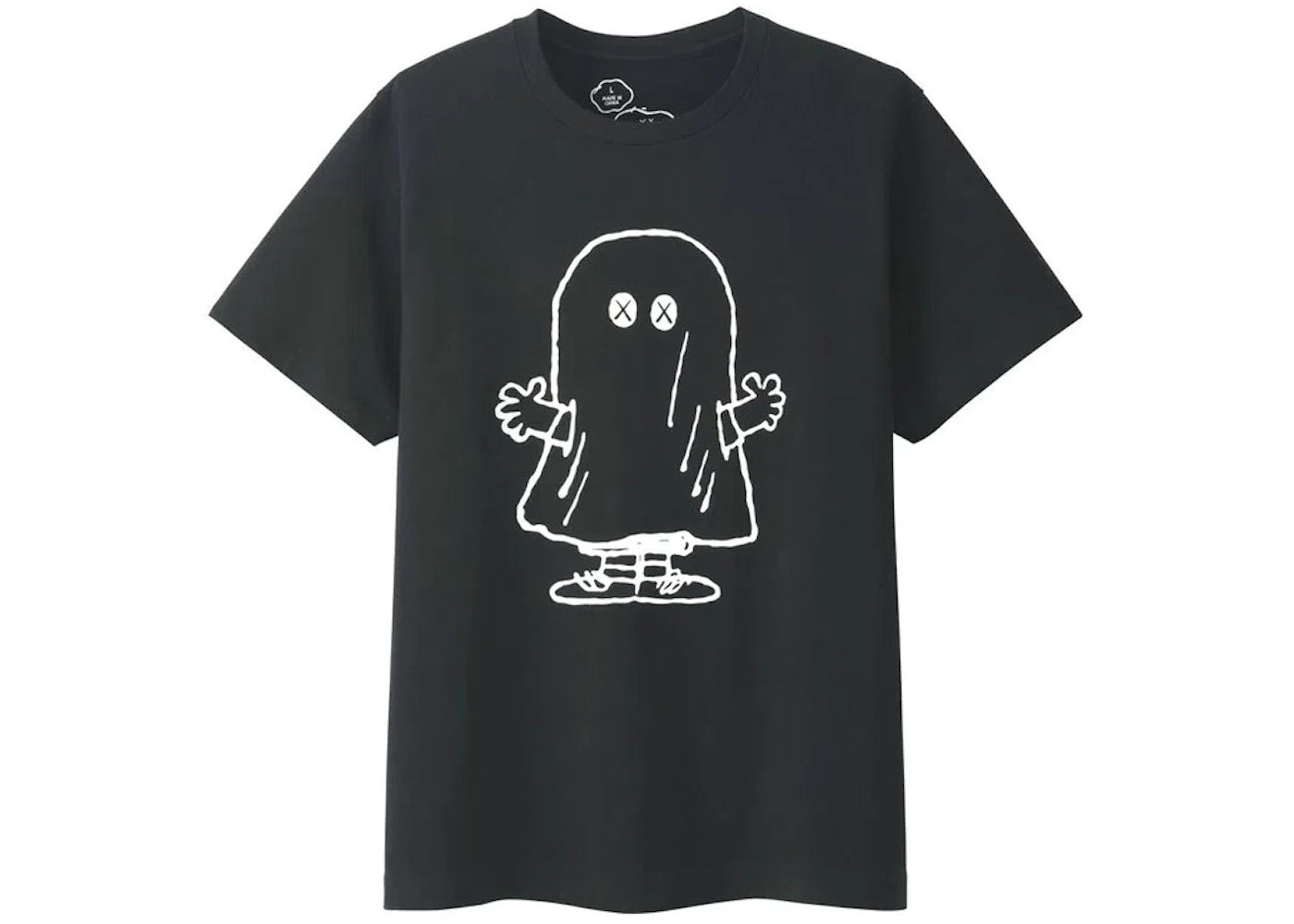 KAWS x Uniqlo x Peanuts Ghost Tee Black