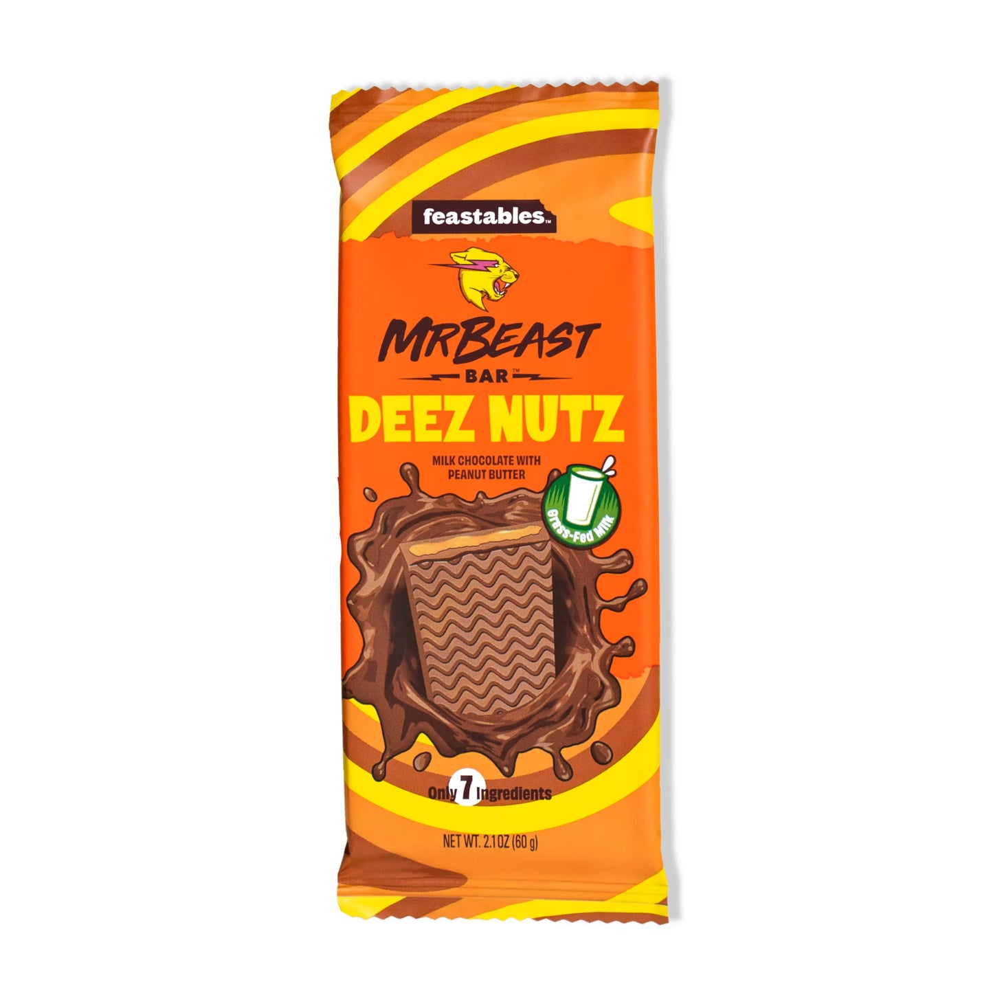 Feastables Mr Beast Milk Chocolate With Peanut Butter Bar, 60g