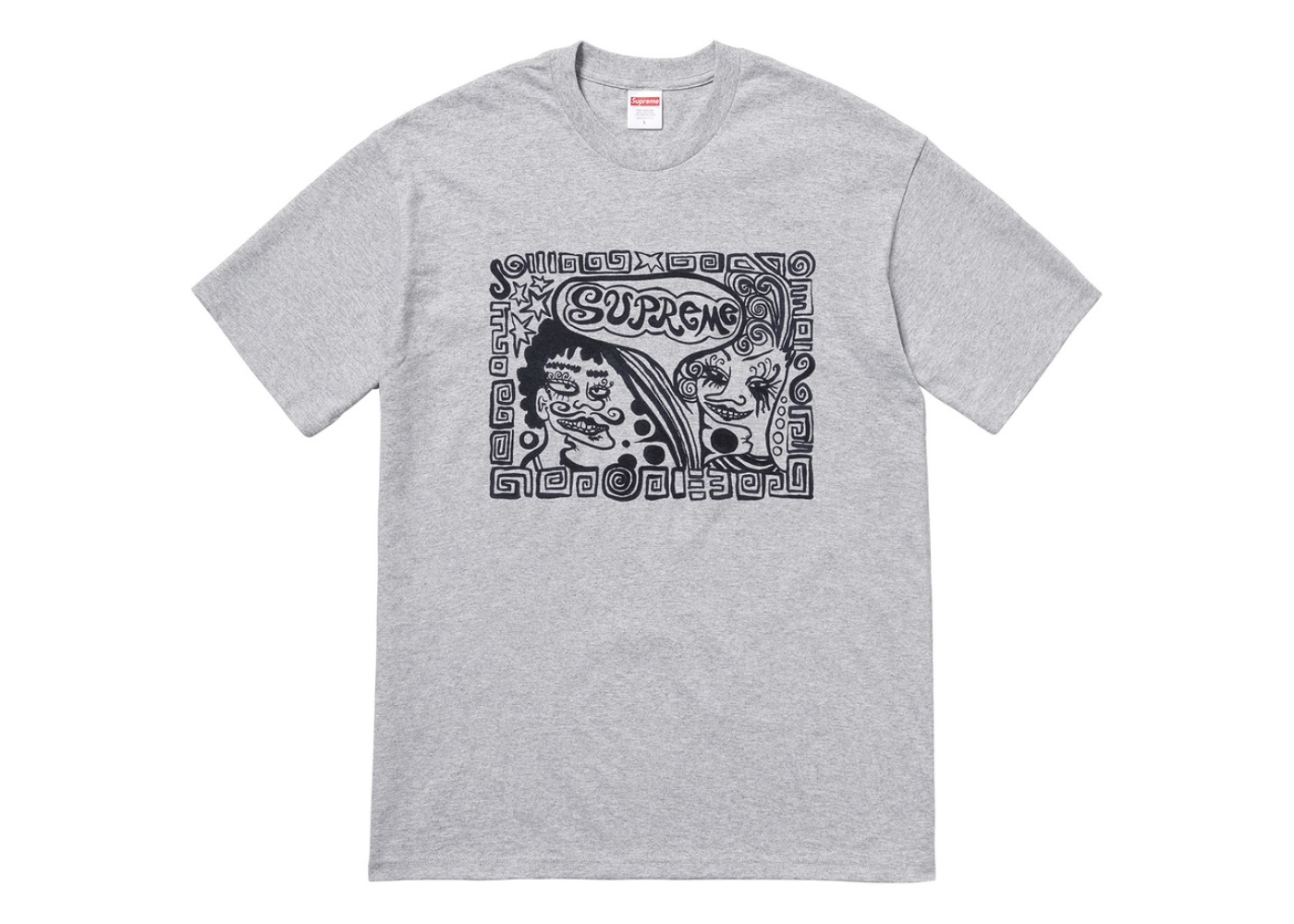 Supreme Faces Tee Heather Grey