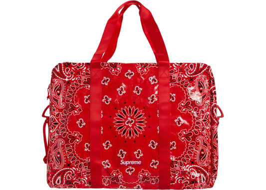 Supreme Bandana Tarp Large Duffle Bag Red