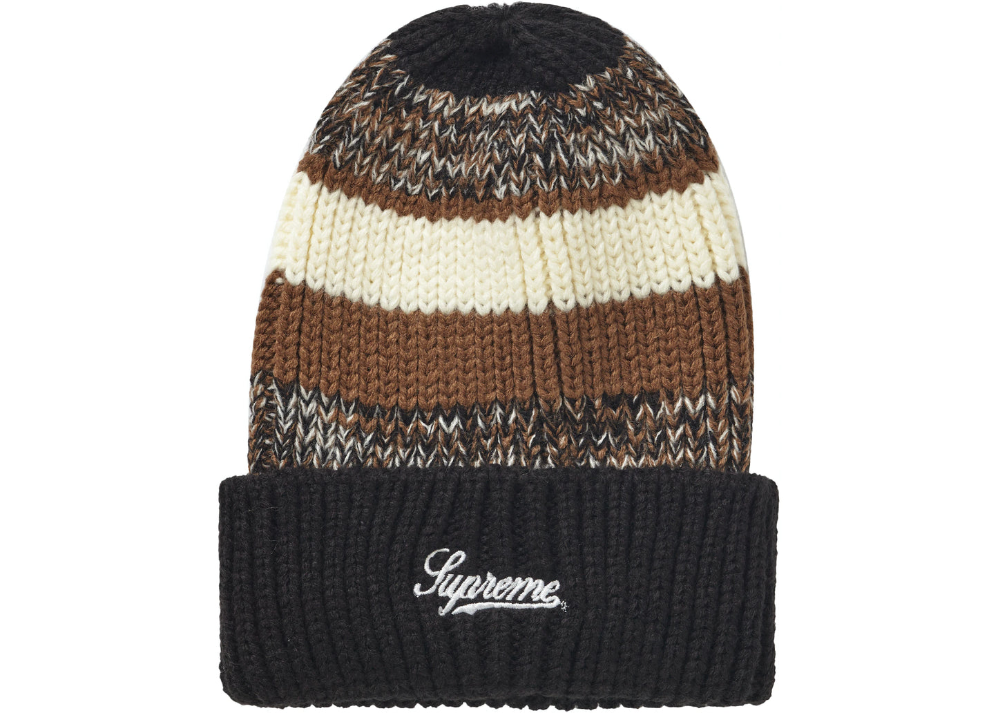 Supreme Mixed Stripe Beanie Black #