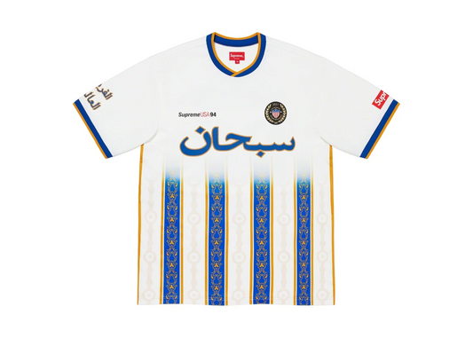 Supreme Arabic Logo Soccer Jersey White