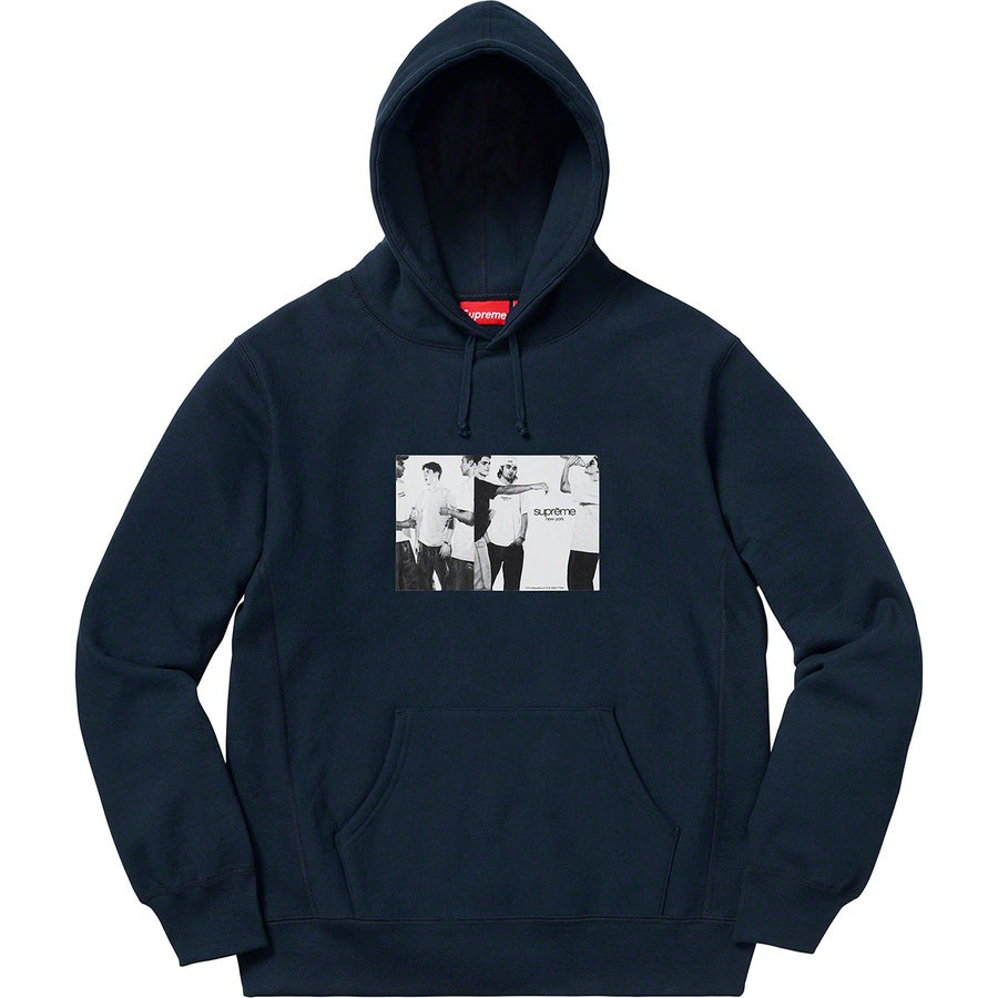 Supreme Classic Ad Hooded Sweatshirt Navy