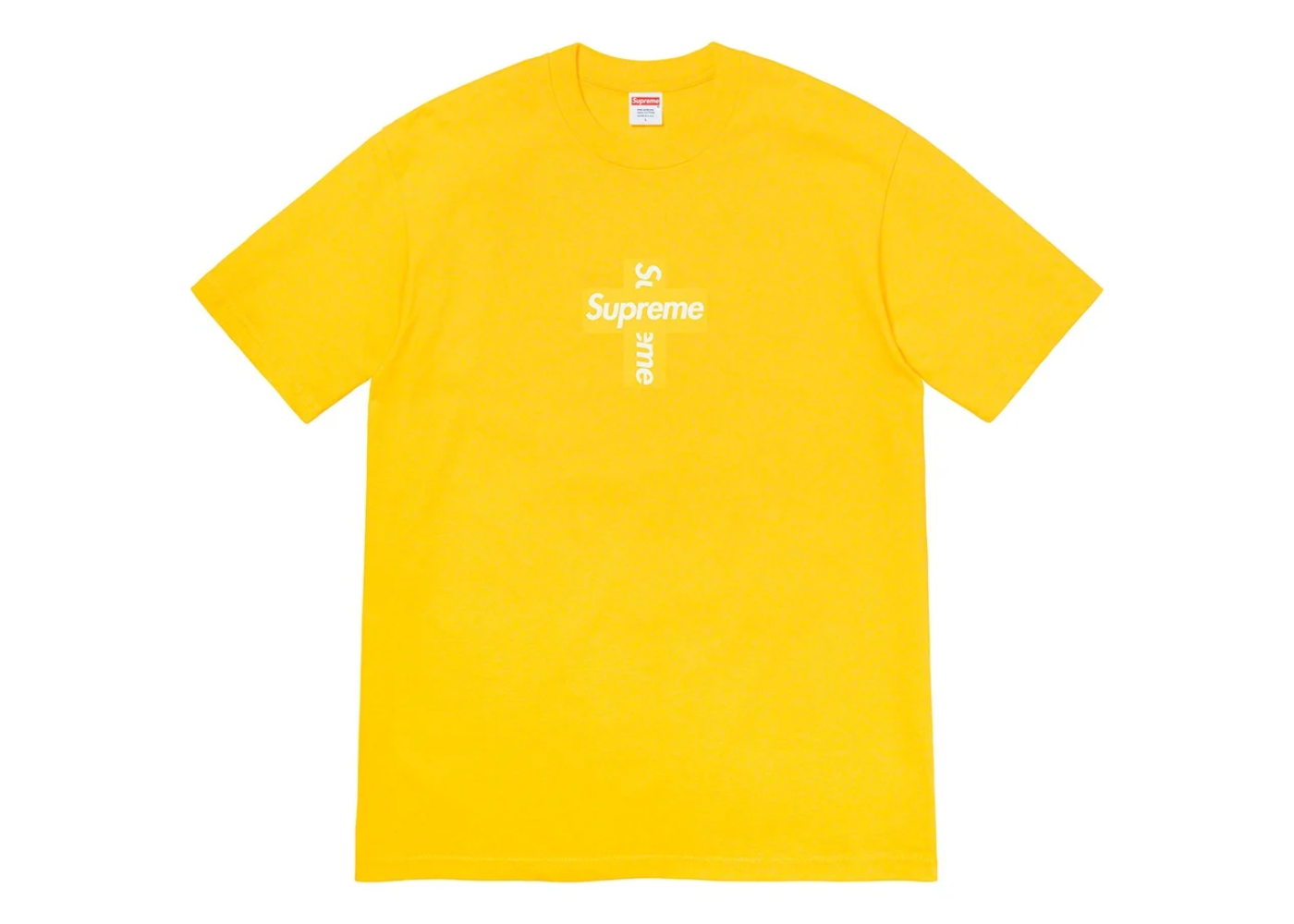 Supreme Cross Box Logo Tee Yellow