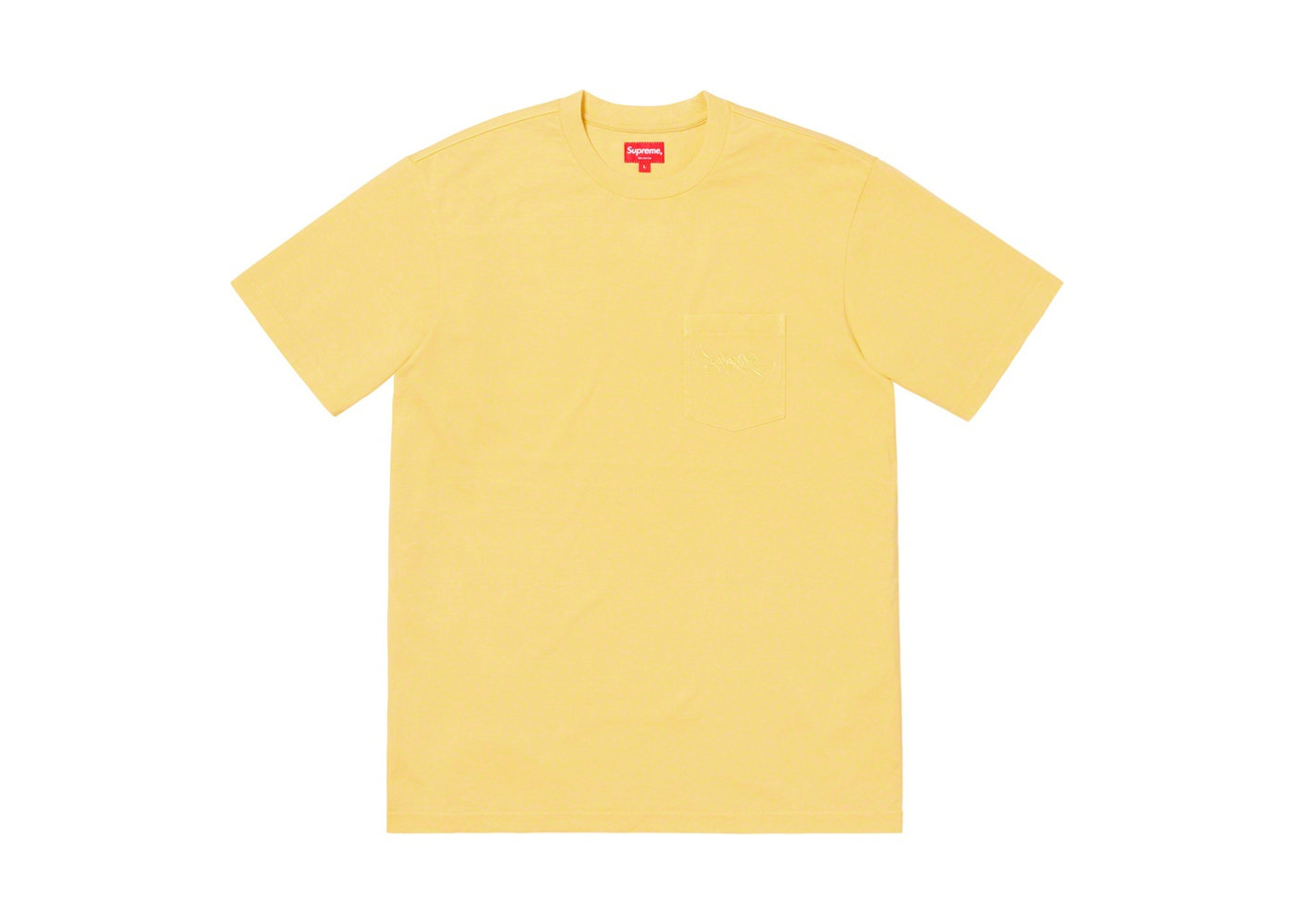 Supreme Overdyed Pocket Tee Yellow