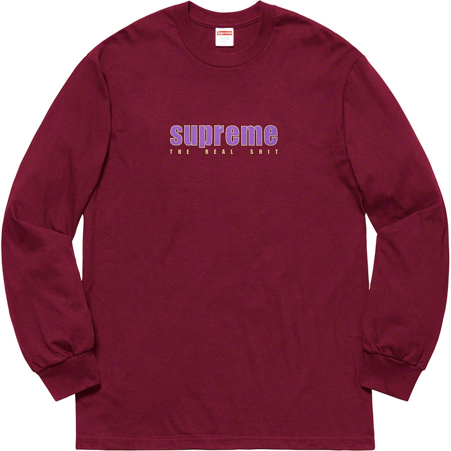 Supreme The Real Shit L/S Tee Burgundy – Mood Toronto