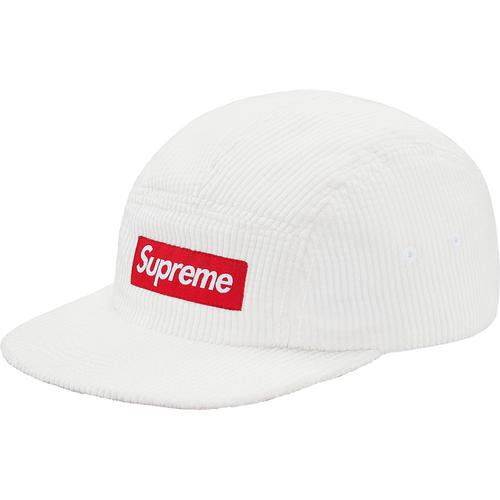 Supreme Waffle Corduroy Camp Cap White #
