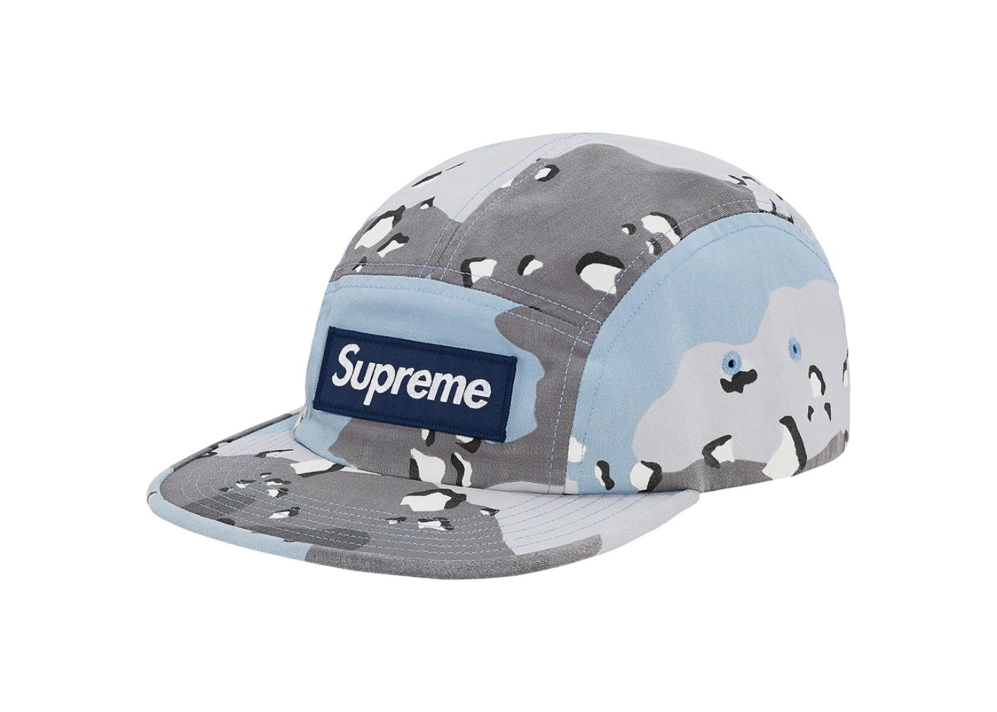 Supreme Military Camp Cap SS20 Blue Chocolate Chip Camo #